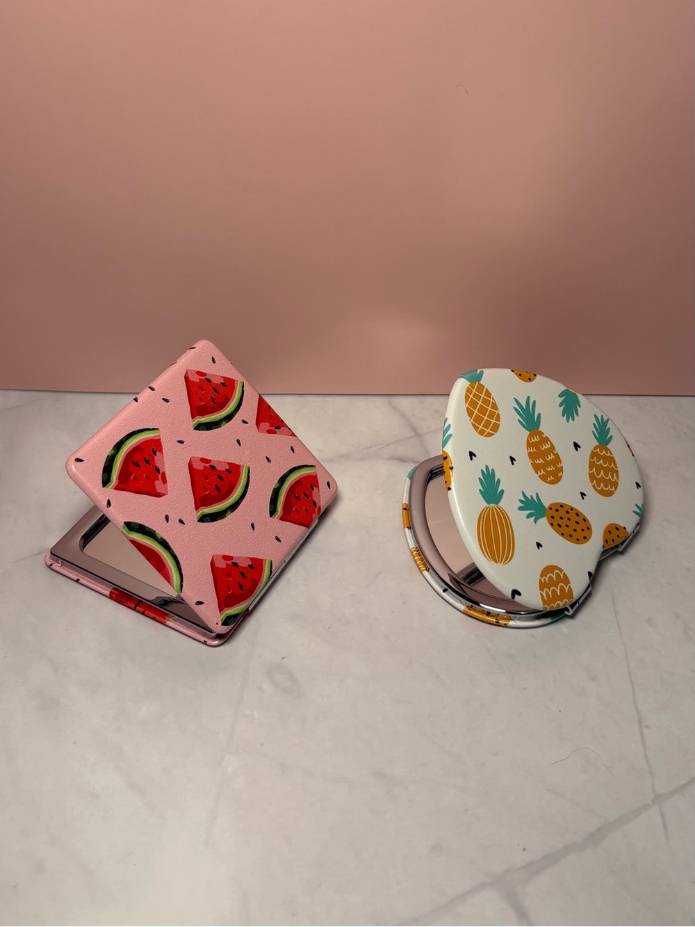 🍉🍍 Compact Mirrors - Watermelon & Pineapple Prints